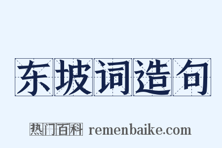 东坡词造句是什么意思的图片